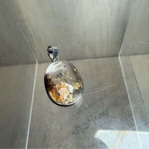 Garden Quartz Crystal Stone Necklace Pendant